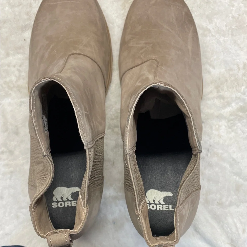 Sorel Joan of Arctic Wedge III Tan Wedge Ankle Boots